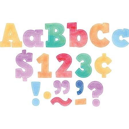 Teacher Created Resources Watercolor Bold Block 4in Letters, PK690 TCR8889